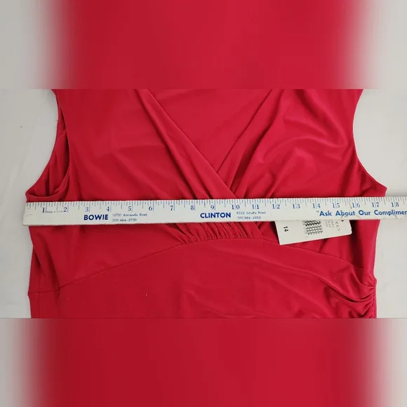 LAUREN BY RALPH LAUREN ESSENTIALS KNEE LENGTH SLEEVELESS COCKTAIL DRESS, SIZE 14 - Picture 7 of 9